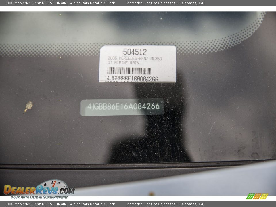 2006 Mercedes-Benz ML 350 4Matic Alpine Rain Metallic / Black Photo #4