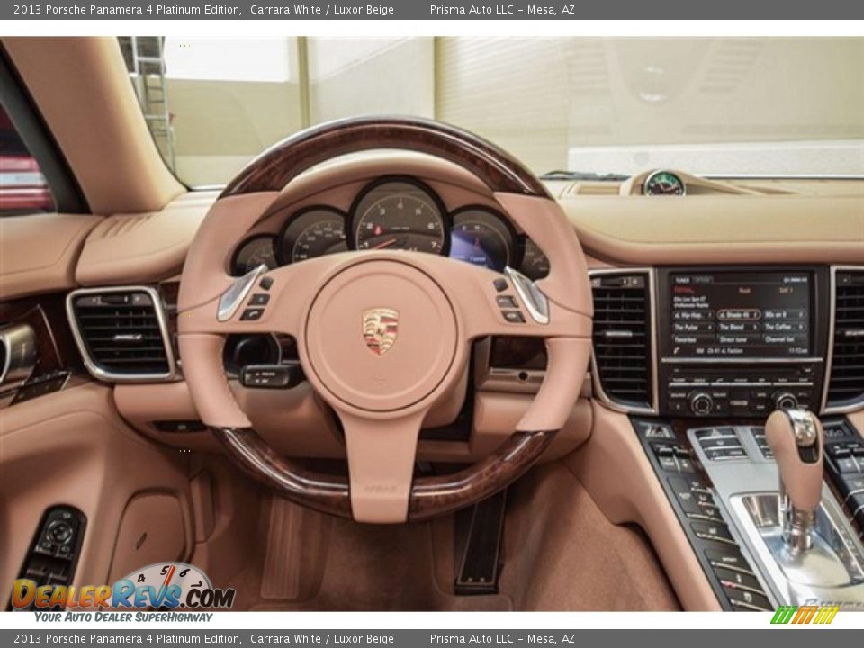 2013 Porsche Panamera 4 Platinum Edition Steering Wheel Photo #4