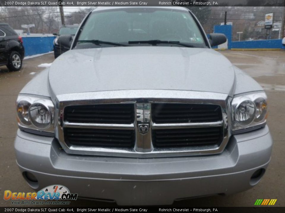 2007 Dodge Dakota SLT Quad Cab 4x4 Bright Silver Metallic / Medium Slate Gray Photo #18