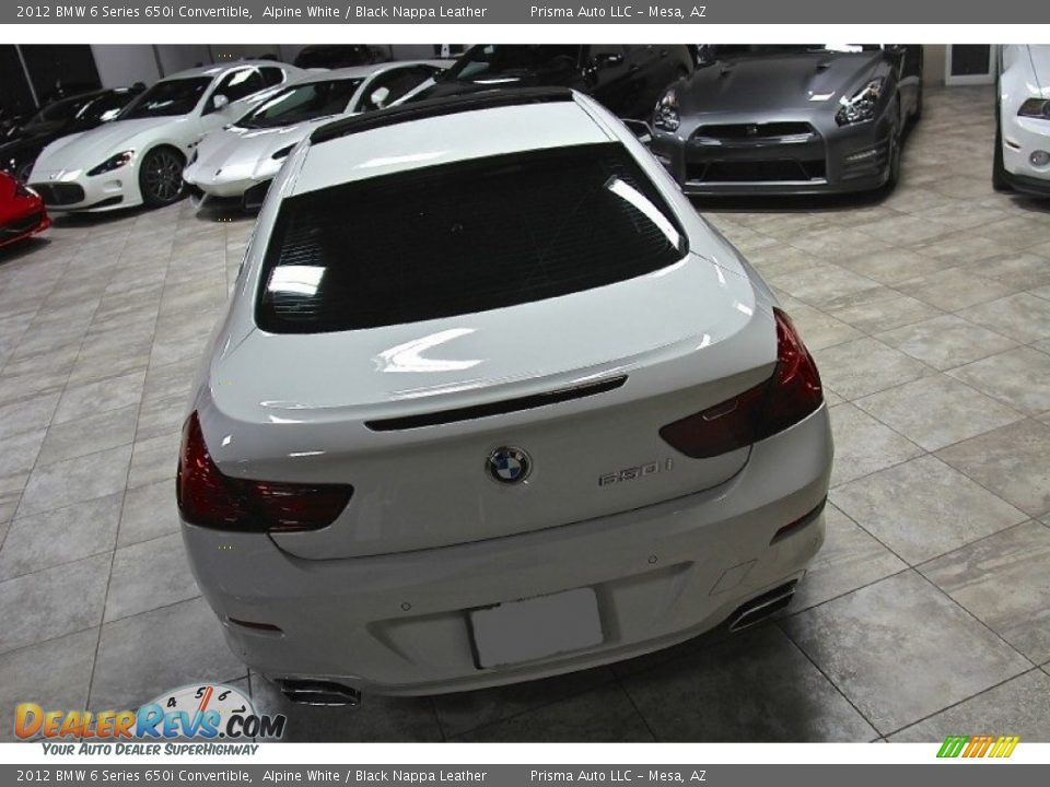 2012 BMW 6 Series 650i Convertible Alpine White / Black Nappa Leather Photo #3