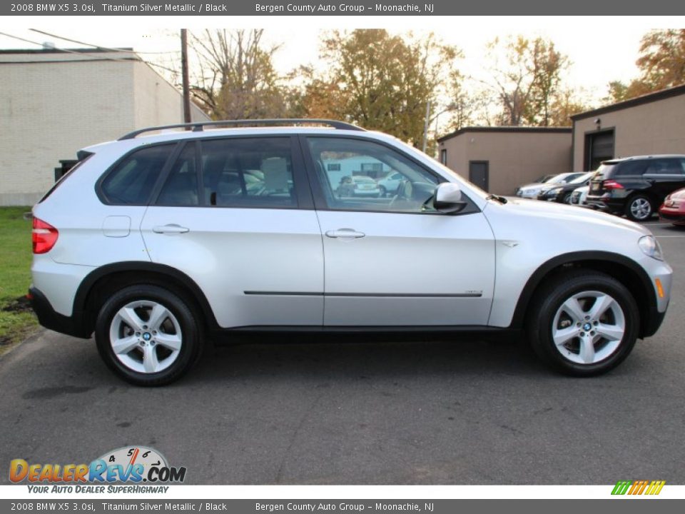 2008 BMW X5 3.0si Titanium Silver Metallic / Black Photo #3