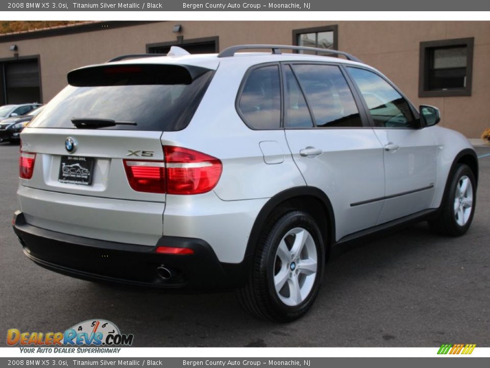 2008 BMW X5 3.0si Titanium Silver Metallic / Black Photo #4