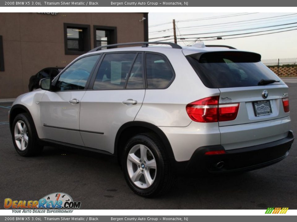 2008 BMW X5 3.0si Titanium Silver Metallic / Black Photo #6