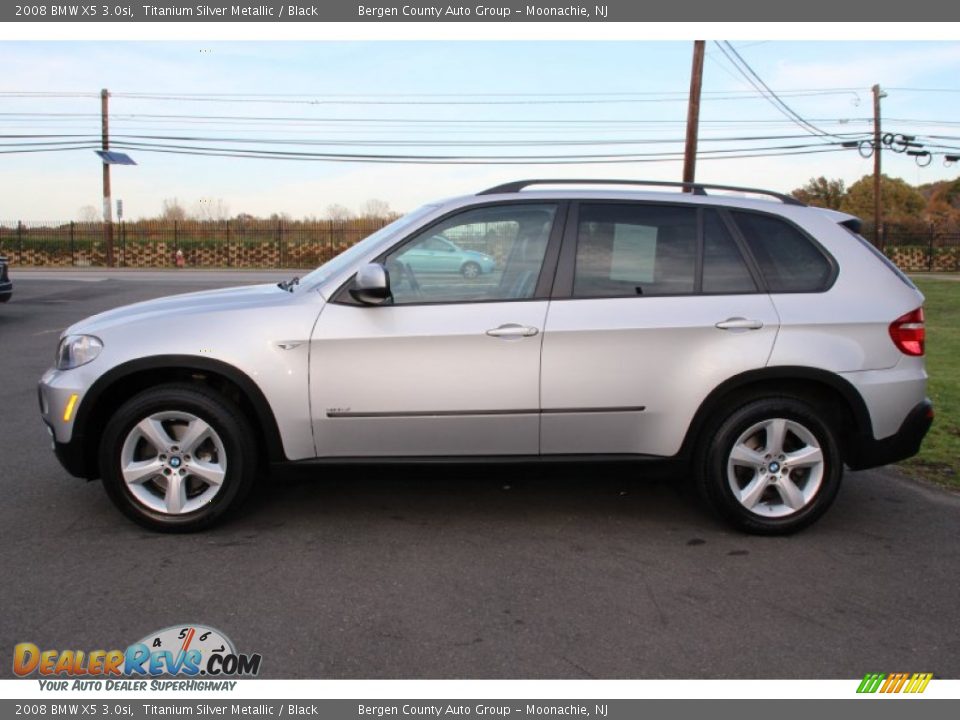 2008 BMW X5 3.0si Titanium Silver Metallic / Black Photo #7