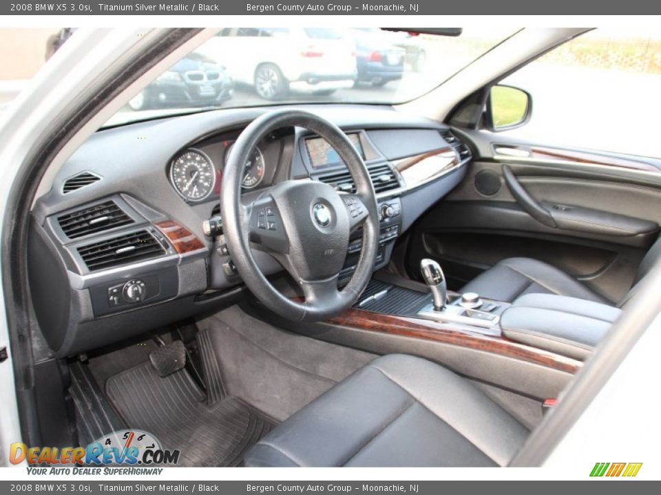 2008 BMW X5 3.0si Titanium Silver Metallic / Black Photo #11