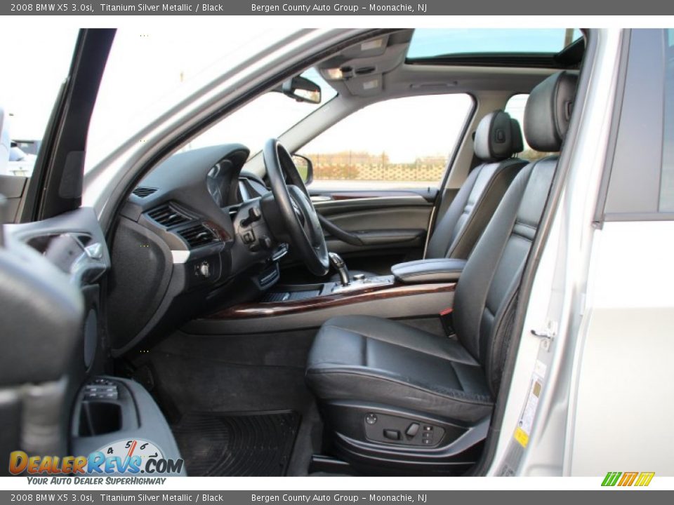 2008 BMW X5 3.0si Titanium Silver Metallic / Black Photo #12