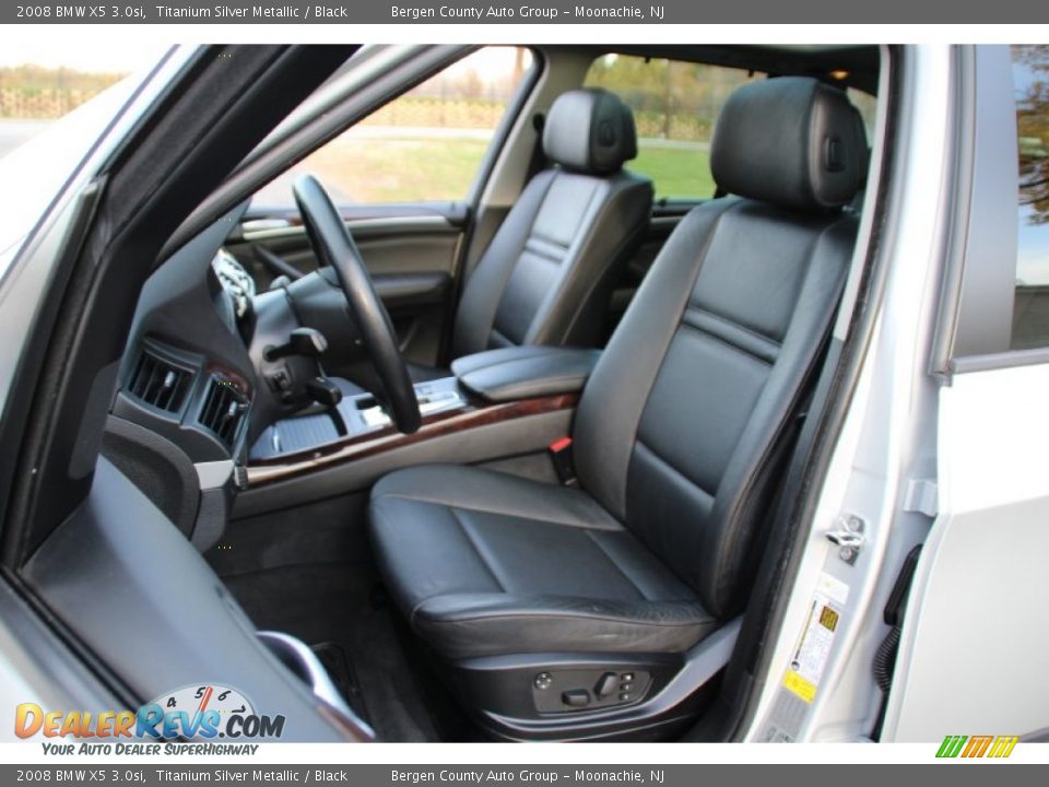 2008 BMW X5 3.0si Titanium Silver Metallic / Black Photo #14