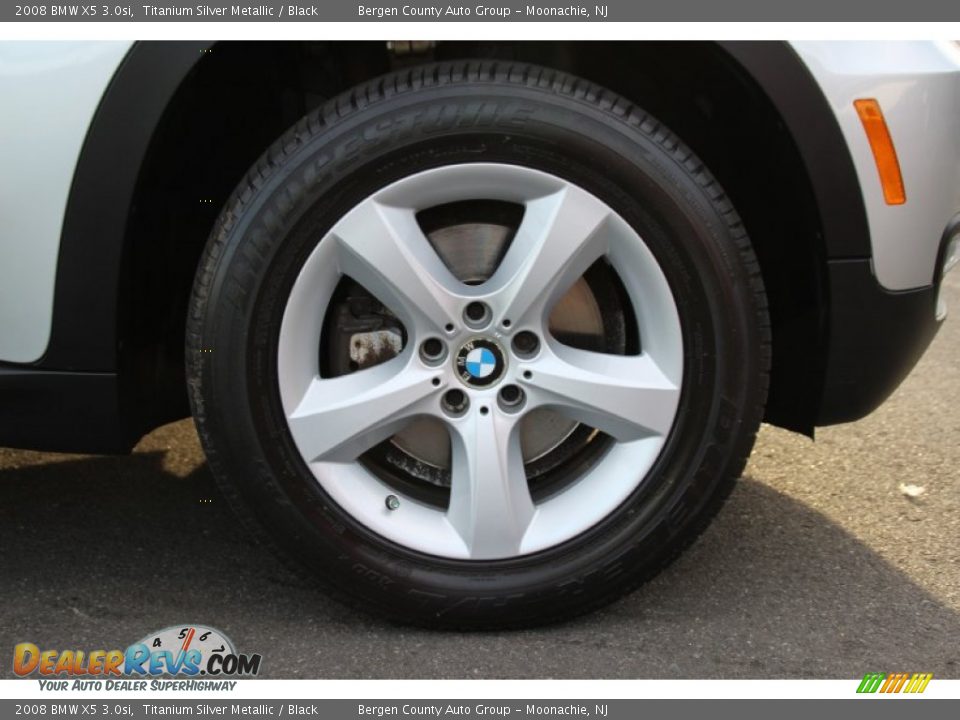2008 BMW X5 3.0si Titanium Silver Metallic / Black Photo #34