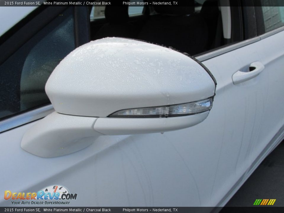 2015 Ford Fusion SE White Platinum Metallic / Charcoal Black Photo #12