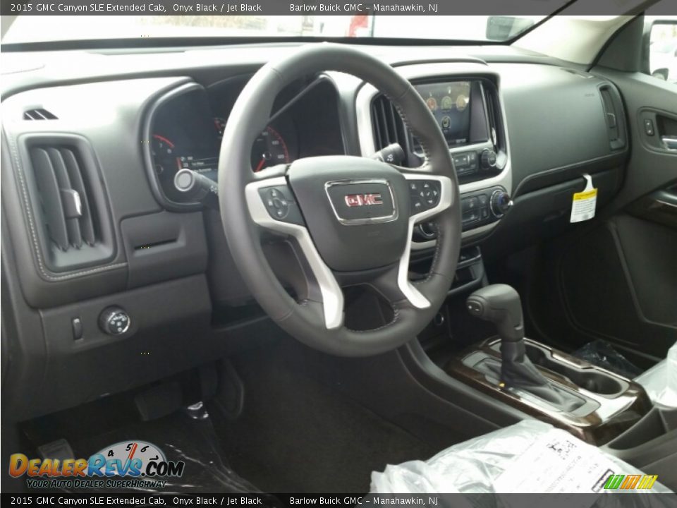 2015 GMC Canyon SLE Extended Cab Onyx Black / Jet Black Photo #6