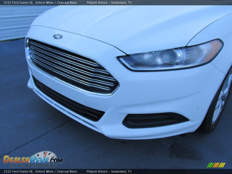 2015 Ford Fusion SE Oxford White / Charcoal Black Photo #10