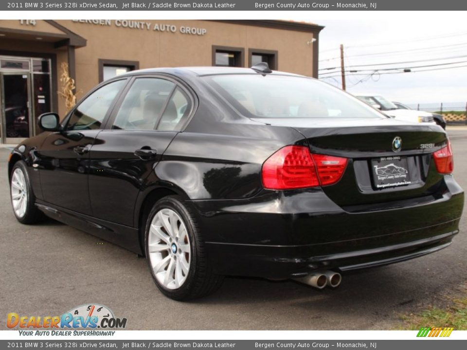 2011 BMW 3 Series 328i xDrive Sedan Jet Black / Saddle Brown Dakota Leather Photo #6