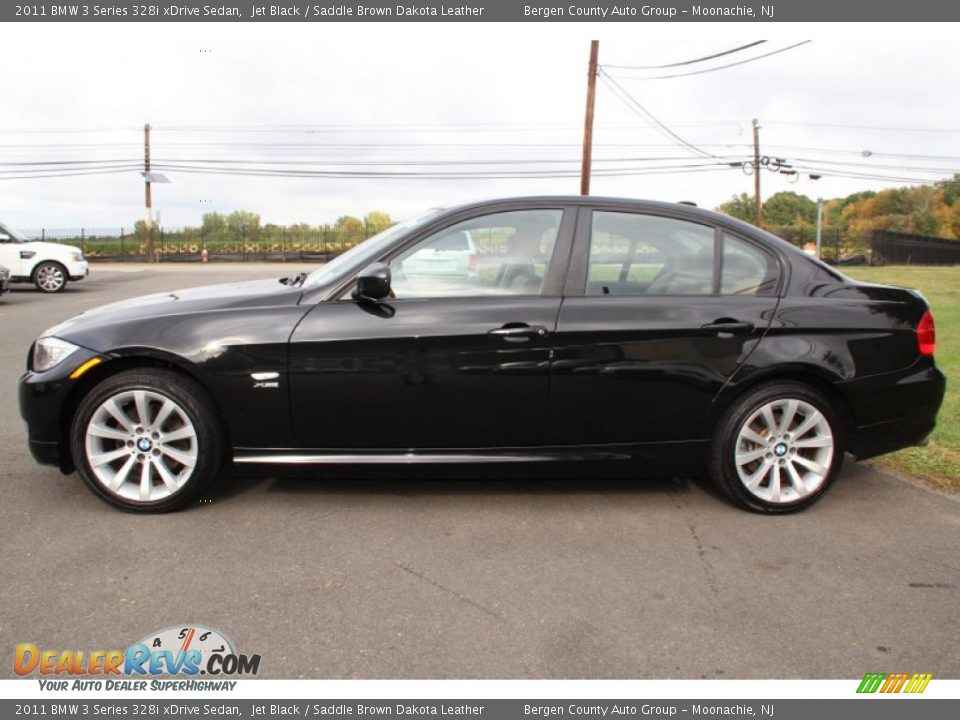 2011 BMW 3 Series 328i xDrive Sedan Jet Black / Saddle Brown Dakota Leather Photo #7