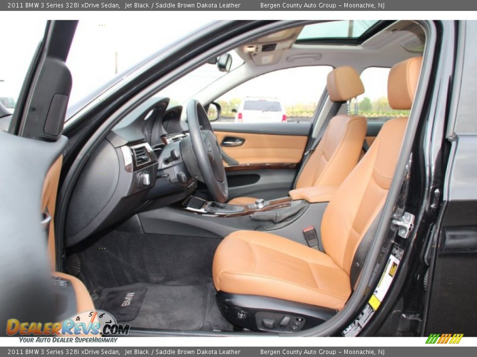 2011 BMW 3 Series 328i xDrive Sedan Jet Black / Saddle Brown Dakota Leather Photo #11
