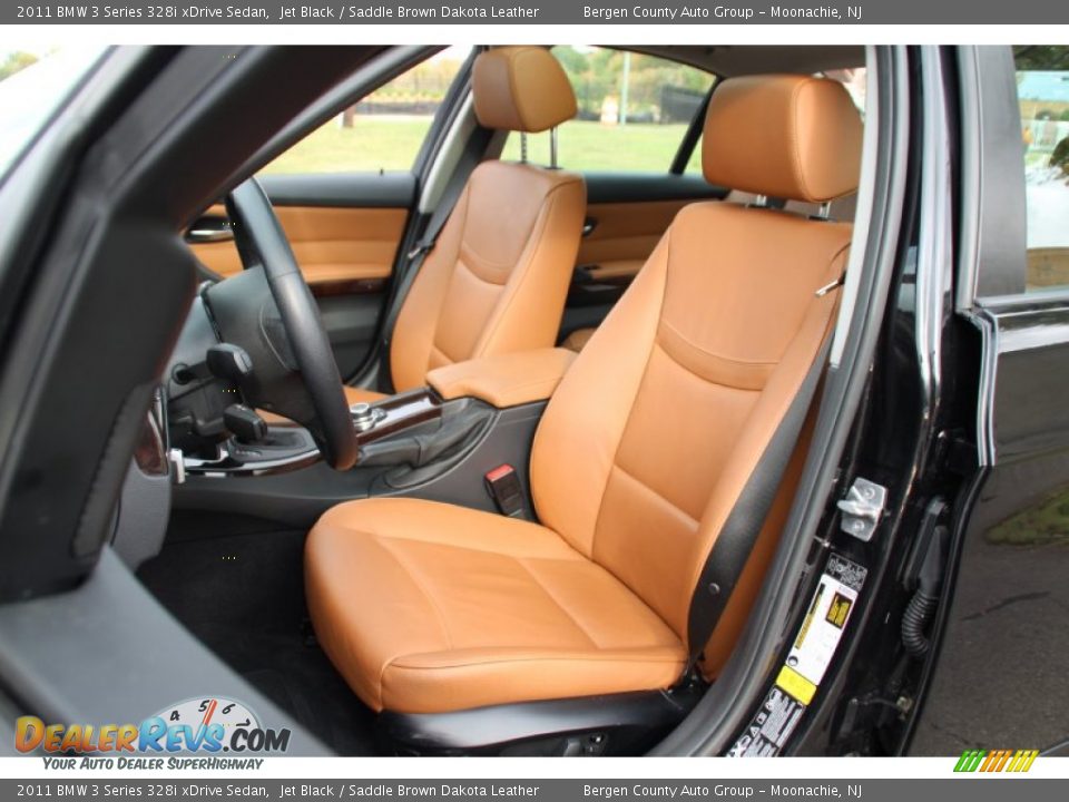 2011 BMW 3 Series 328i xDrive Sedan Jet Black / Saddle Brown Dakota Leather Photo #13