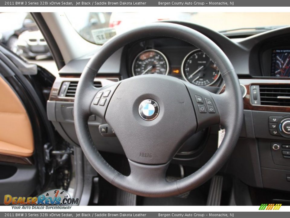 2011 BMW 3 Series 328i xDrive Sedan Jet Black / Saddle Brown Dakota Leather Photo #18