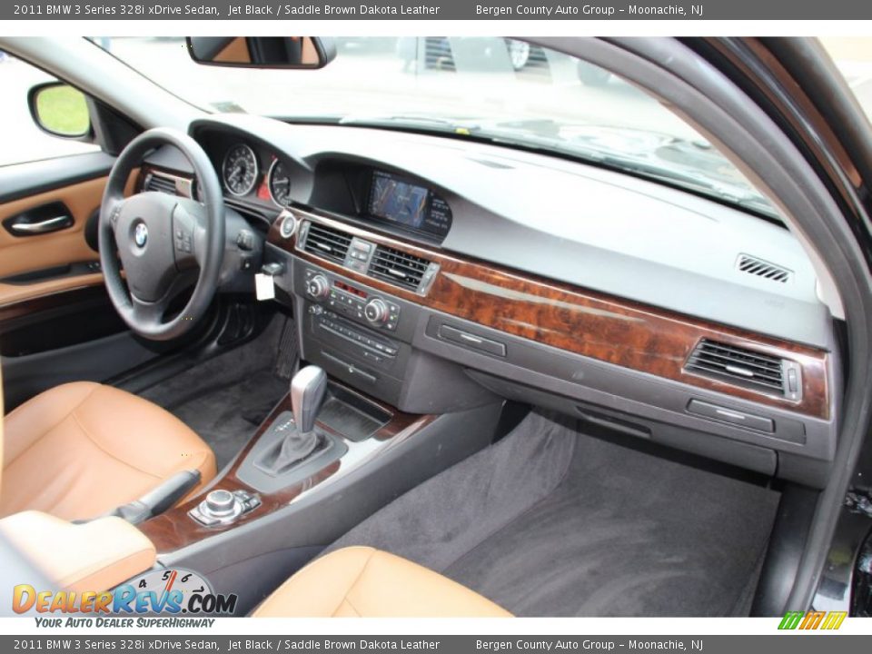 2011 BMW 3 Series 328i xDrive Sedan Jet Black / Saddle Brown Dakota Leather Photo #26