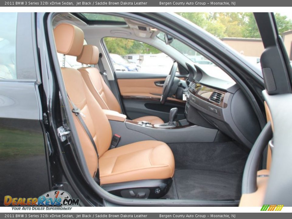 2011 BMW 3 Series 328i xDrive Sedan Jet Black / Saddle Brown Dakota Leather Photo #27