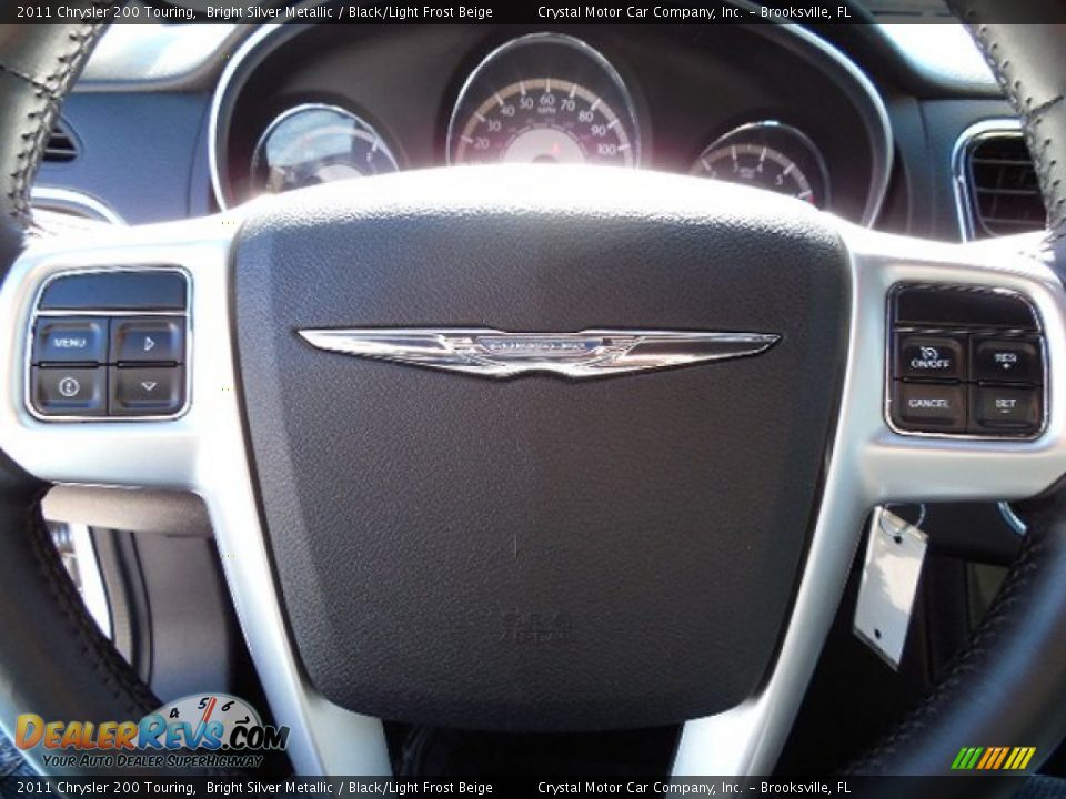 2011 Chrysler 200 Touring Bright Silver Metallic / Black/Light Frost Beige Photo #22