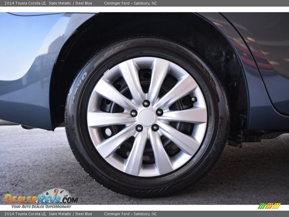 2014 Toyota Corolla LE Slate Metallic / Steel Blue Photo #17