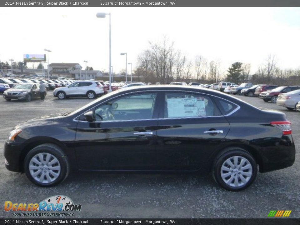 2014 Nissan Sentra S Super Black / Charcoal Photo #6