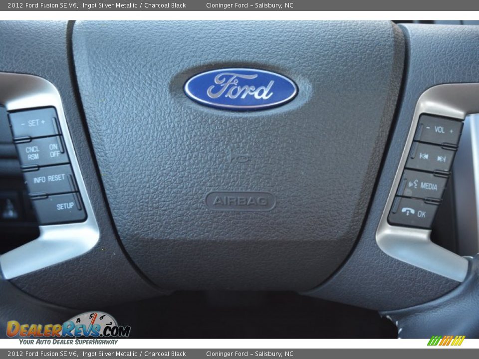 2012 Ford Fusion SE V6 Ingot Silver Metallic / Charcoal Black Photo #24