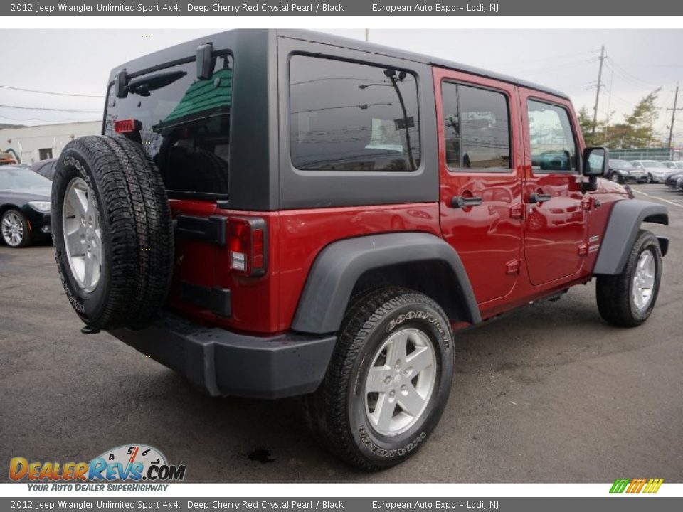 2012 Jeep Wrangler Unlimited Sport 4x4 Deep Cherry Red Crystal Pearl / Black Photo #3