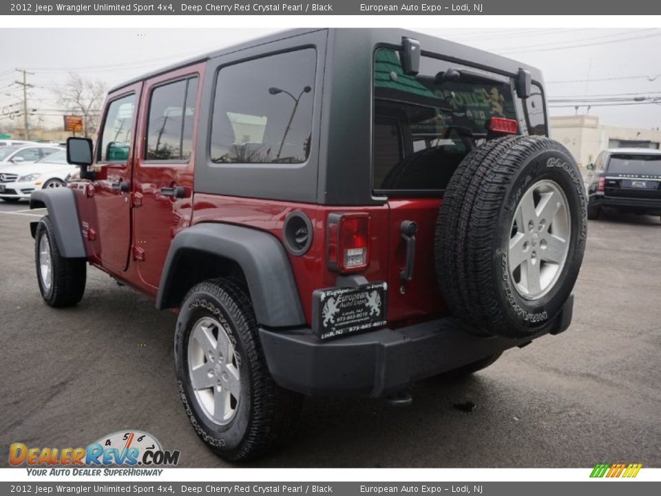 2012 Jeep Wrangler Unlimited Sport 4x4 Deep Cherry Red Crystal Pearl / Black Photo #4