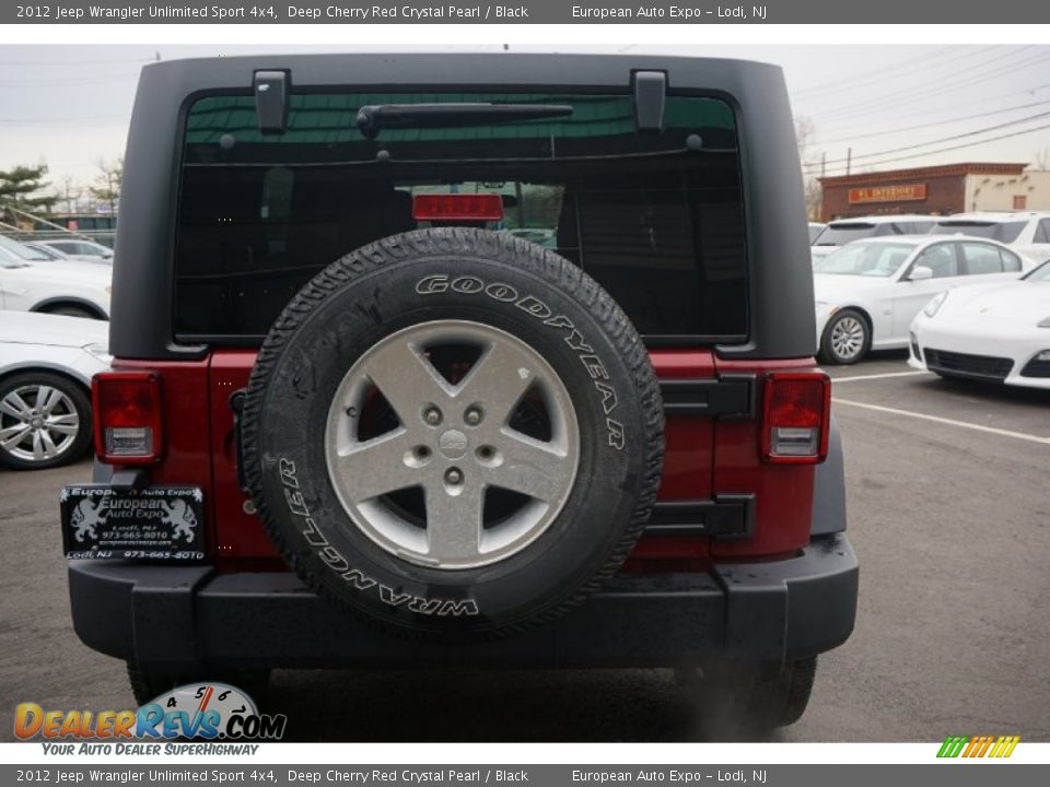 2012 Jeep Wrangler Unlimited Sport 4x4 Deep Cherry Red Crystal Pearl / Black Photo #15