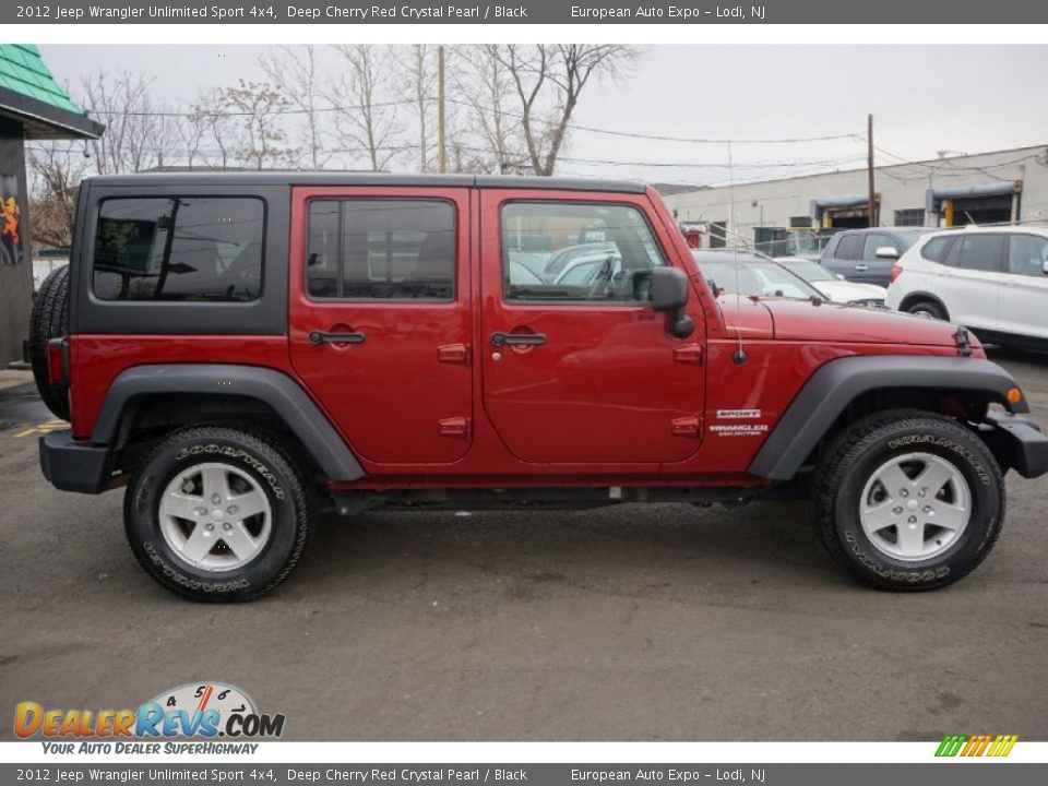 2012 Jeep Wrangler Unlimited Sport 4x4 Deep Cherry Red Crystal Pearl / Black Photo #16