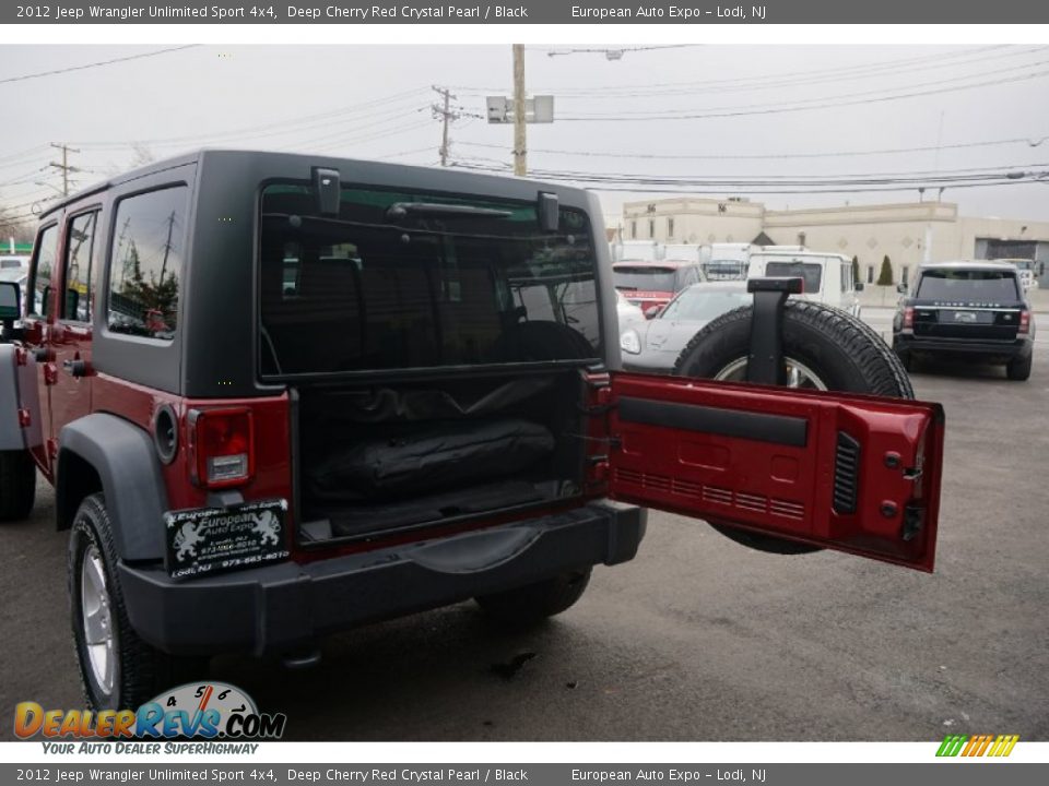 2012 Jeep Wrangler Unlimited Sport 4x4 Deep Cherry Red Crystal Pearl / Black Photo #17