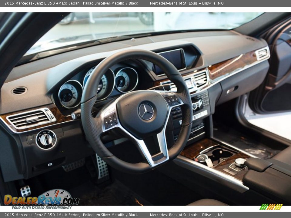2015 Mercedes-Benz E 350 4Matic Sedan Palladium Silver Metallic / Black Photo #12