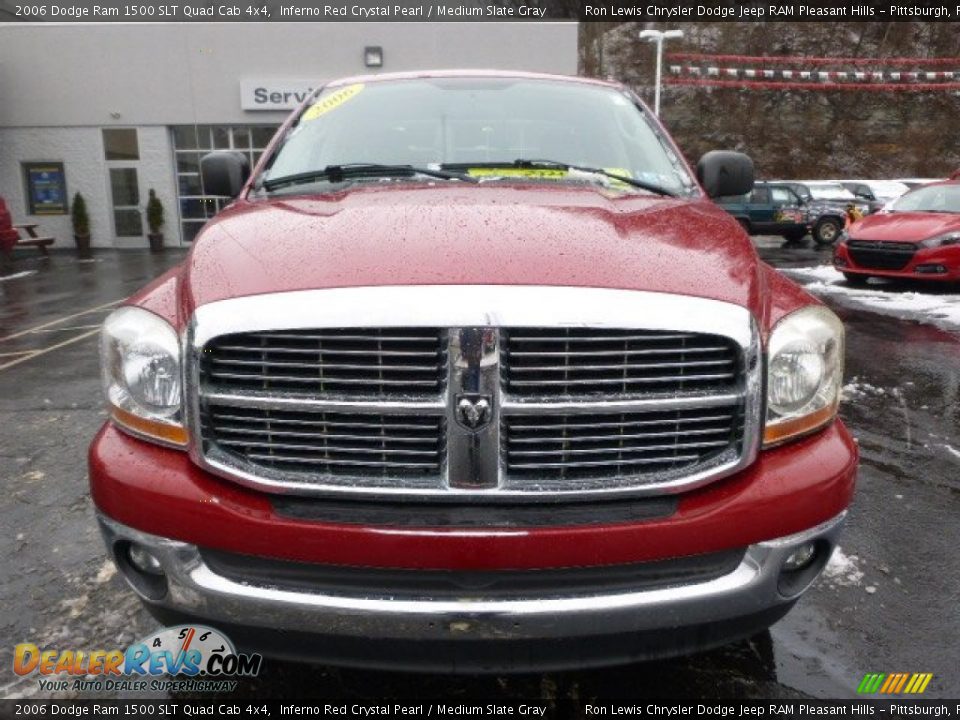 2006 Dodge Ram 1500 SLT Quad Cab 4x4 Inferno Red Crystal Pearl / Medium Slate Gray Photo #8