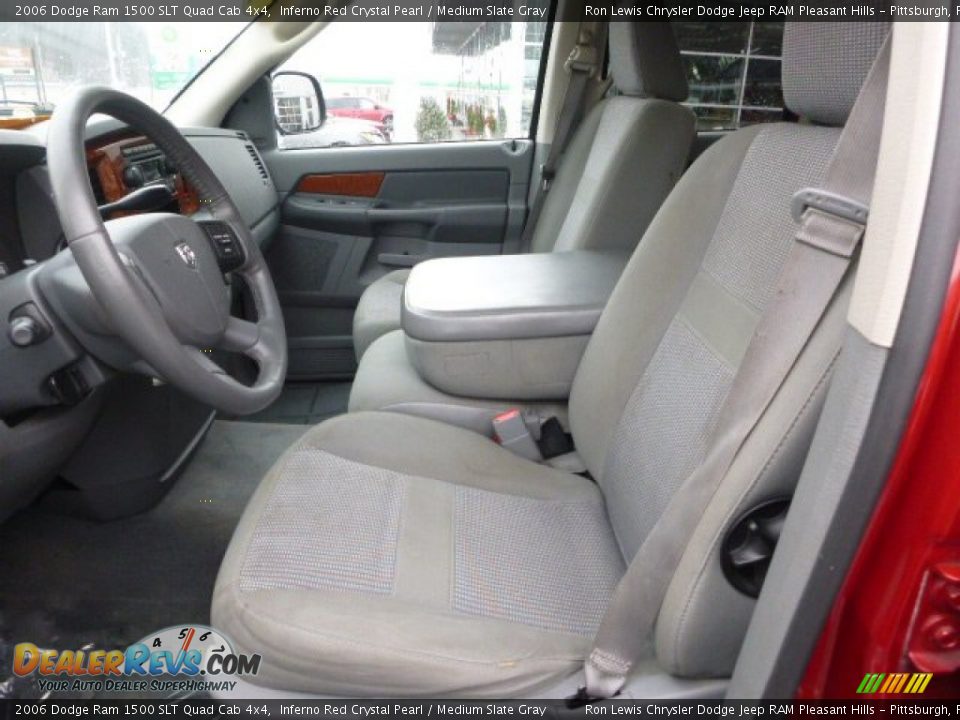 2006 Dodge Ram 1500 SLT Quad Cab 4x4 Inferno Red Crystal Pearl / Medium Slate Gray Photo #14