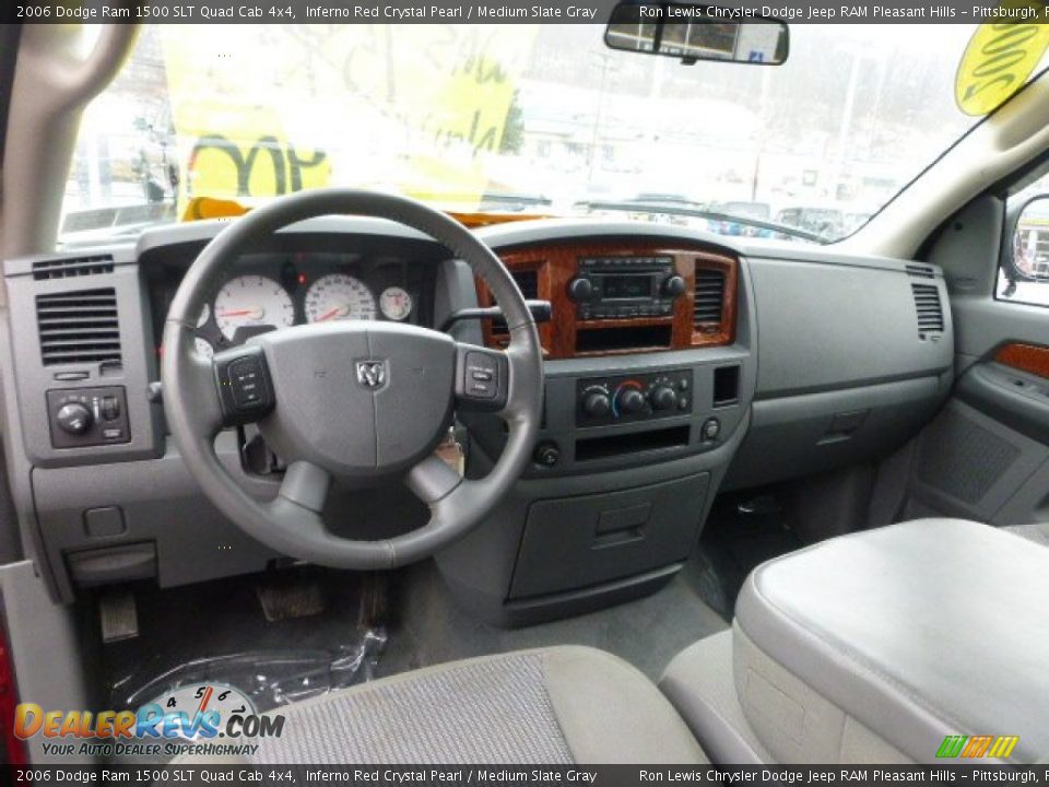 2006 Dodge Ram 1500 SLT Quad Cab 4x4 Inferno Red Crystal Pearl / Medium Slate Gray Photo #16
