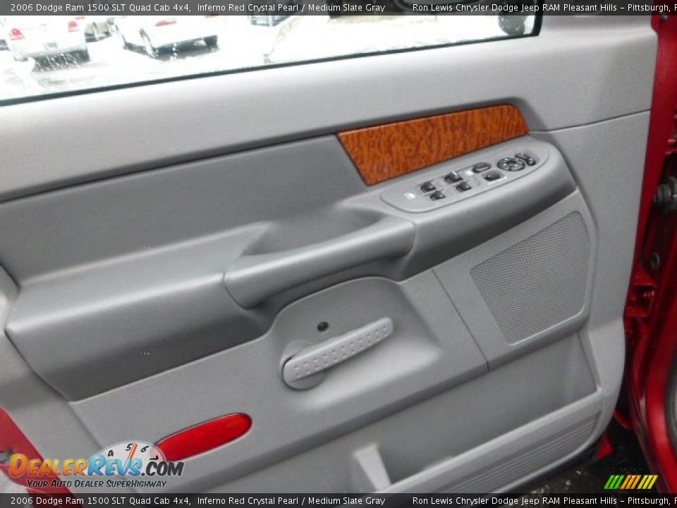 2006 Dodge Ram 1500 SLT Quad Cab 4x4 Inferno Red Crystal Pearl / Medium Slate Gray Photo #17