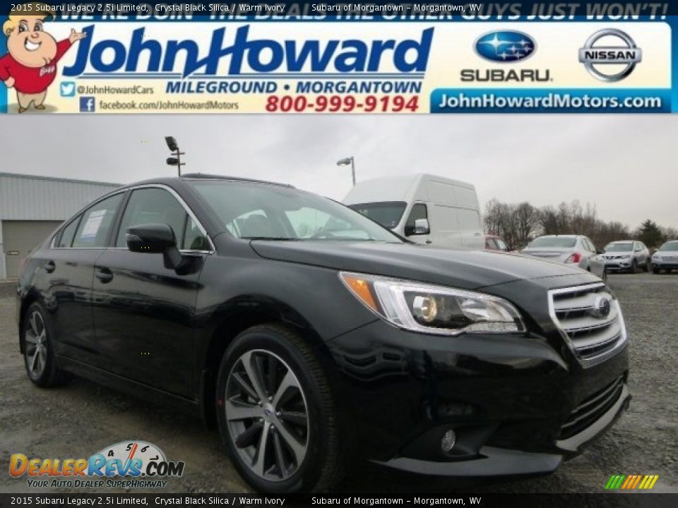 2015 Subaru Legacy 2.5i Limited Crystal Black Silica / Warm Ivory Photo #1