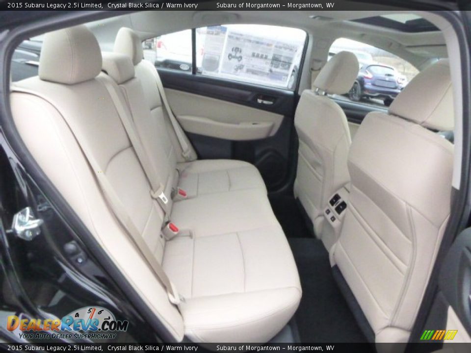 2015 Subaru Legacy 2.5i Limited Crystal Black Silica / Warm Ivory Photo #13