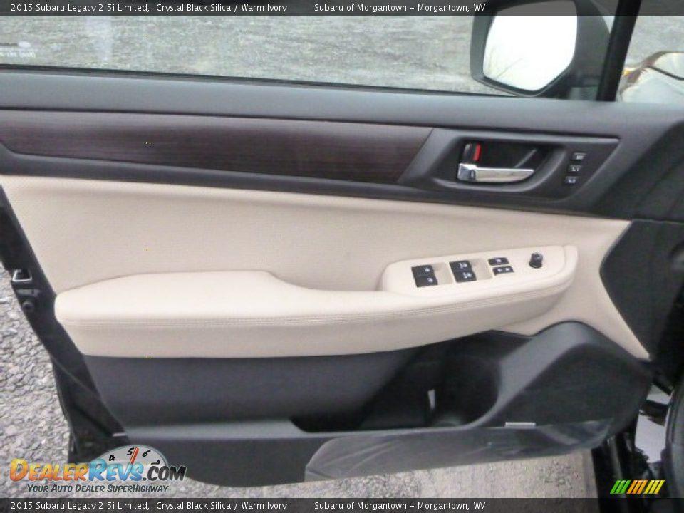 2015 Subaru Legacy 2.5i Limited Crystal Black Silica / Warm Ivory Photo #15