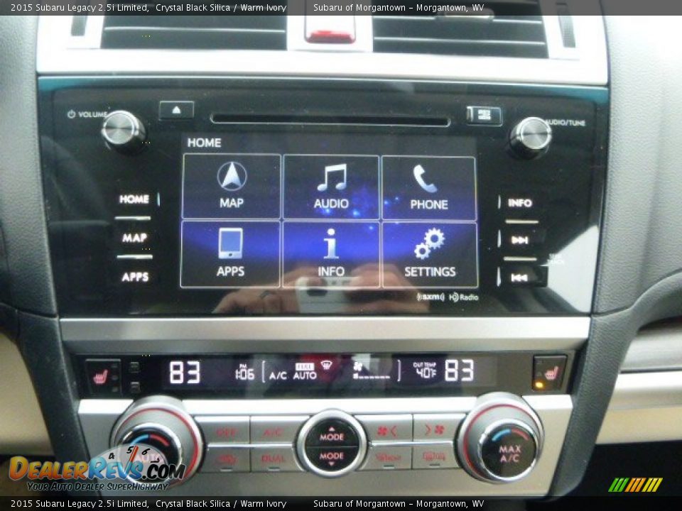 2015 Subaru Legacy 2.5i Limited Crystal Black Silica / Warm Ivory Photo #19