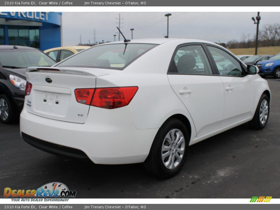 2010 Kia Forte EX Clear White / Coffee Photo #3