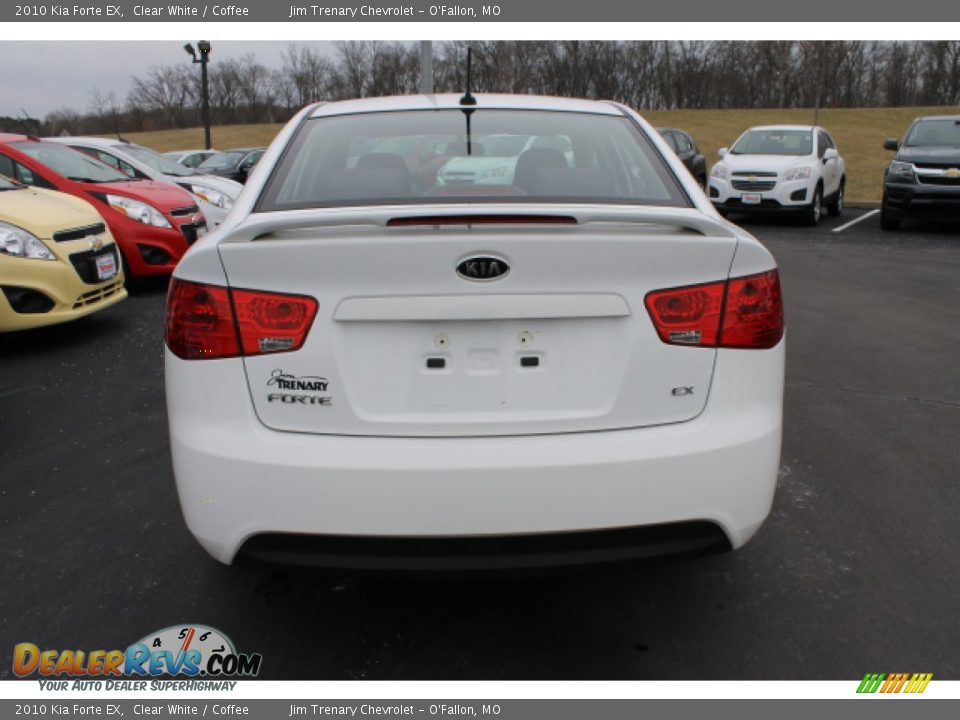 2010 Kia Forte EX Clear White / Coffee Photo #6