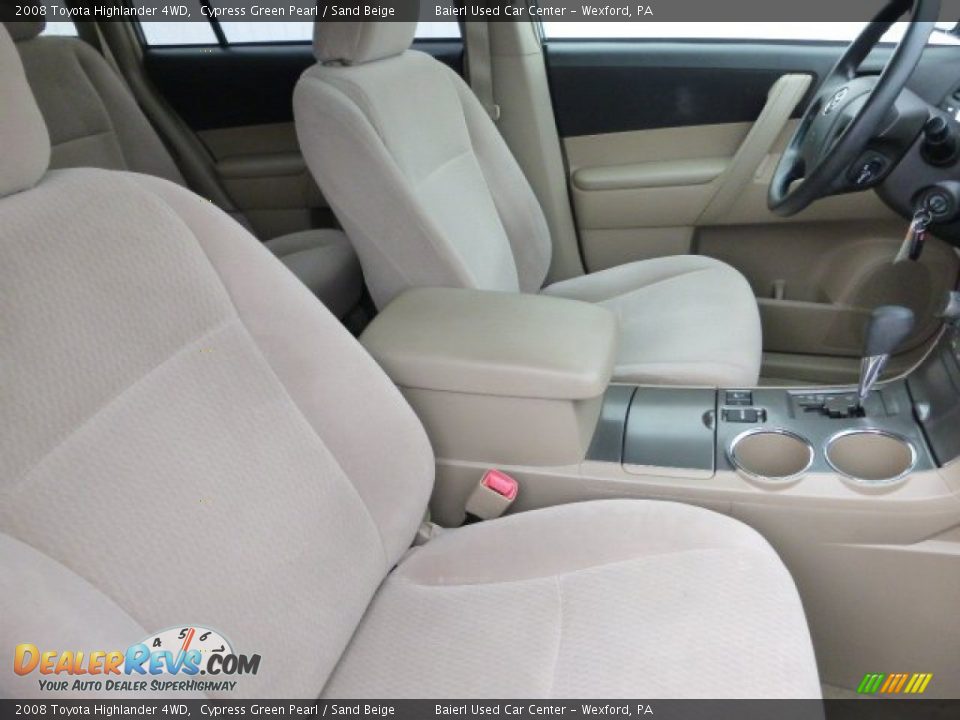 2008 Toyota Highlander 4WD Cypress Green Pearl / Sand Beige Photo #9