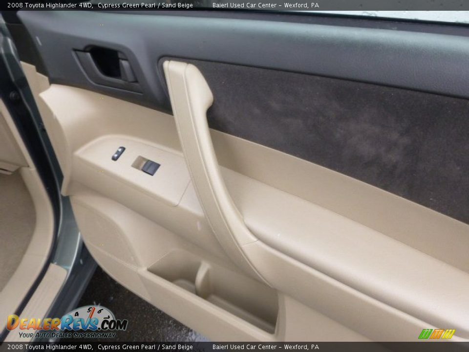 2008 Toyota Highlander 4WD Cypress Green Pearl / Sand Beige Photo #11