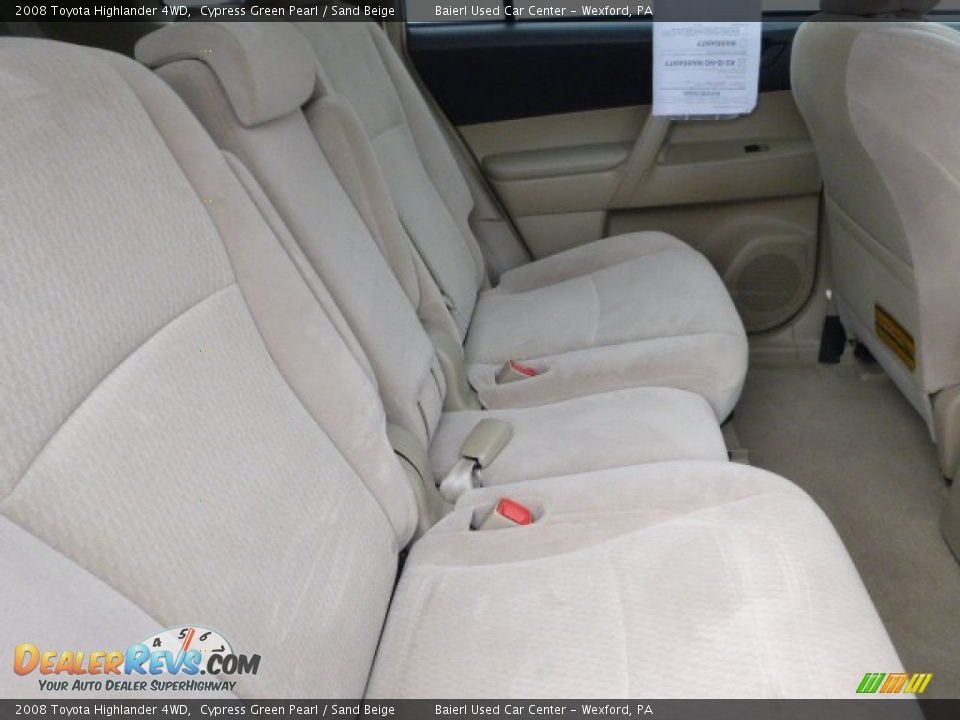 2008 Toyota Highlander 4WD Cypress Green Pearl / Sand Beige Photo #12