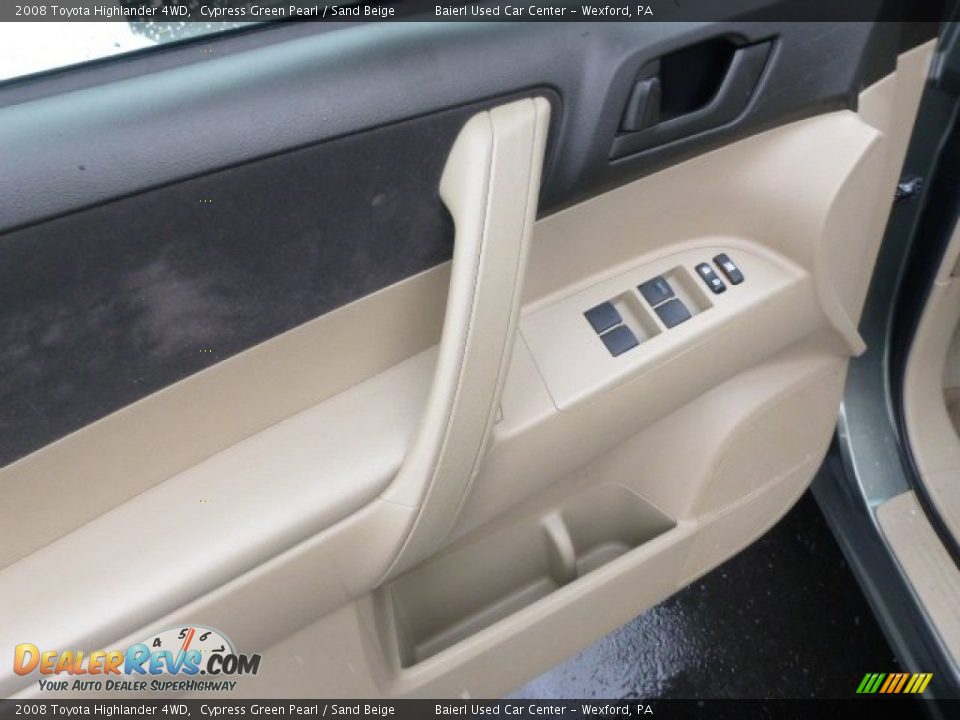 2008 Toyota Highlander 4WD Cypress Green Pearl / Sand Beige Photo #18
