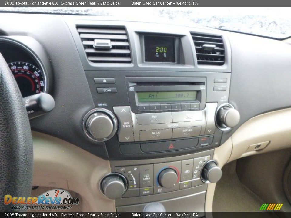 2008 Toyota Highlander 4WD Cypress Green Pearl / Sand Beige Photo #22