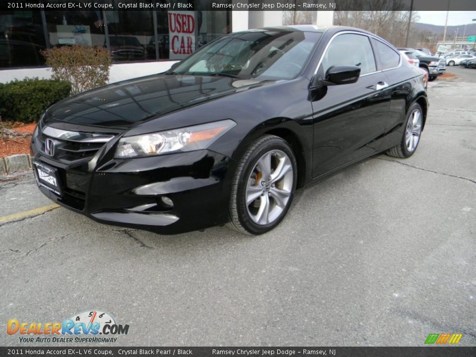 2011 Honda Accord EX-L V6 Coupe Crystal Black Pearl / Black Photo #1