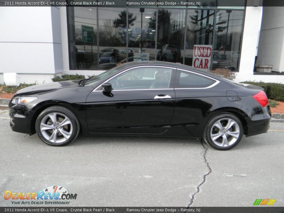 2011 Honda Accord EX-L V6 Coupe Crystal Black Pearl / Black Photo #2