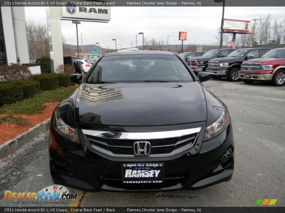 2011 Honda Accord EX-L V6 Coupe Crystal Black Pearl / Black Photo #3